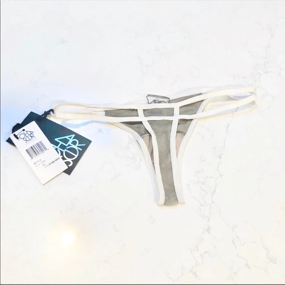 CHA SOR Chaser Wet And Sand & Vintage white  Mesh Tong Panties - Picture 2 of 4